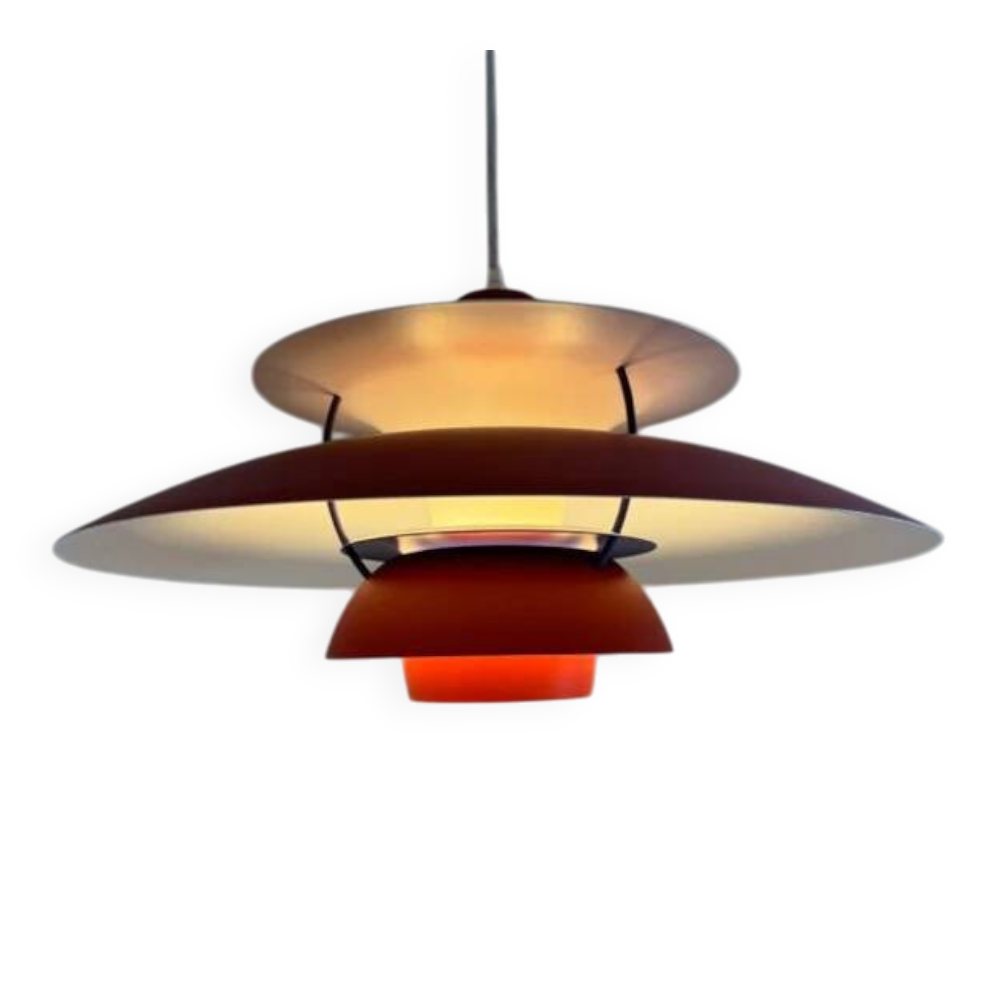 Ph5 red lamp, Poul Henningsen for Louis Poulsen, Denmark 1960