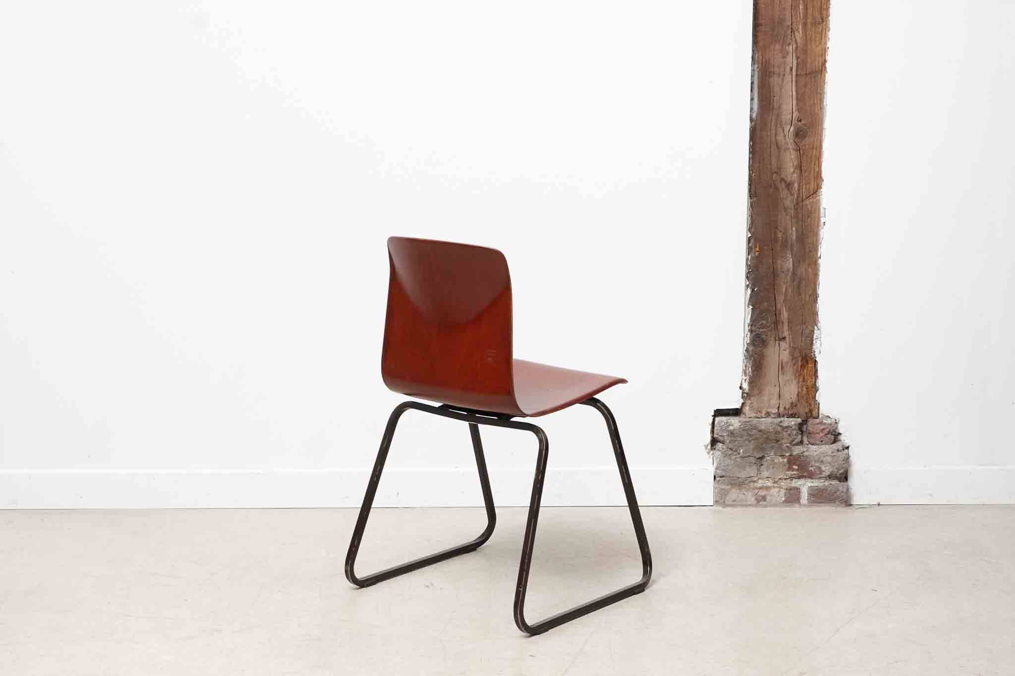 Vintage Galvanitas S23 Mahogany and Brown Chair