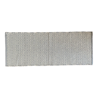 Tapis en coton, motif géométrique, indien, fait main, 120x57 cm