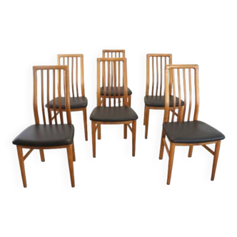 Set van 6 Kai Kristiansen voor Schou Andersen stoelen 'Lille Arden'