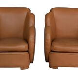 Pair of chairs art deco type liner