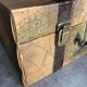 Vintage chest hand painted robinson treasure of the galleon