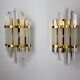 Pair of wall lamps Venini glass from Murano Italy 1970