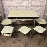 Ensemble table chaises tabouret formica