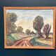 Original Mid Century Swedish Oil On Panel – “Path” By J.A. – Vintage & Framed – 74 × 60 Cm