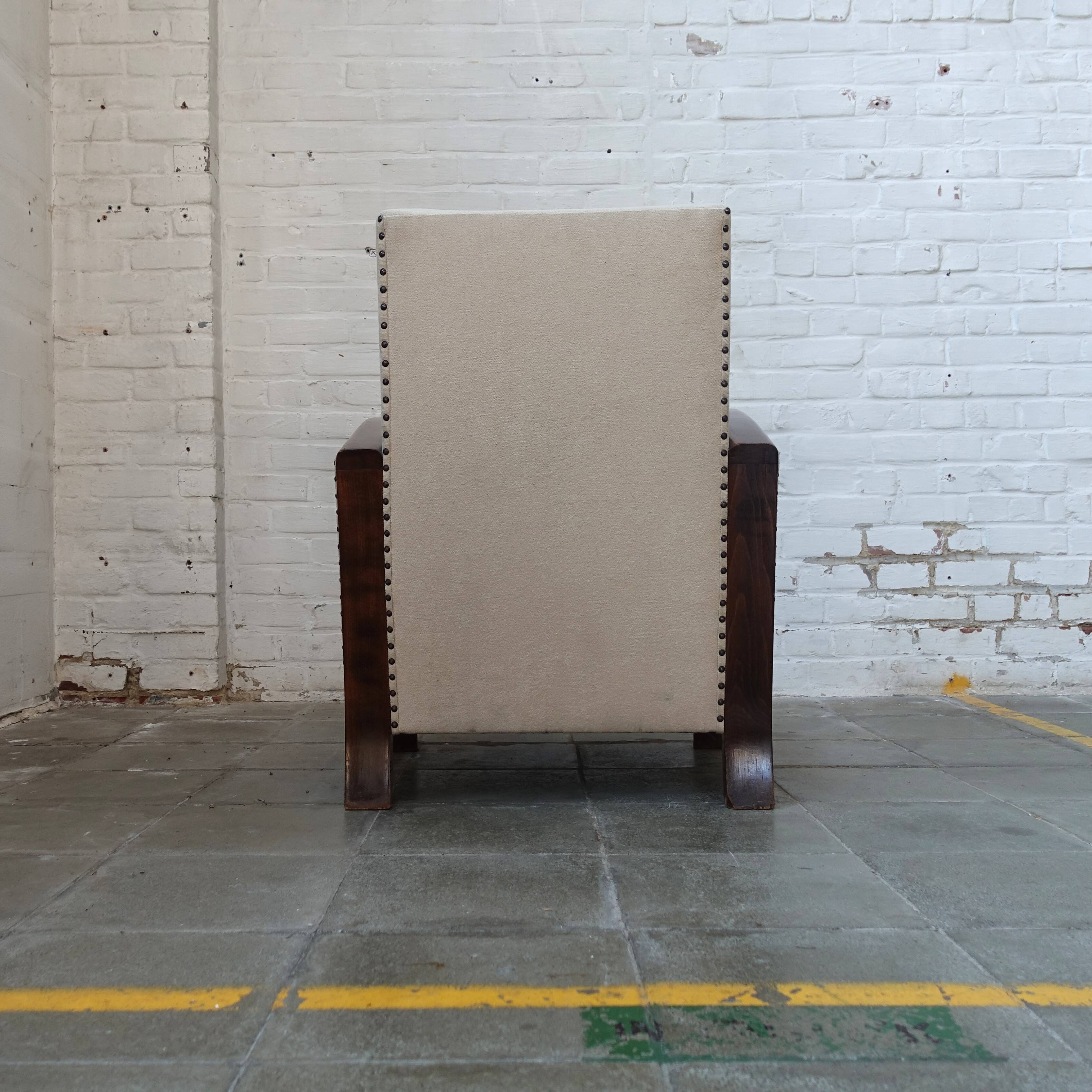 Set of 2 Hungarian Art Deco armchairs