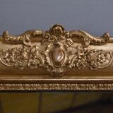 Important gilded wooden mirror, Restoration style – 19th century