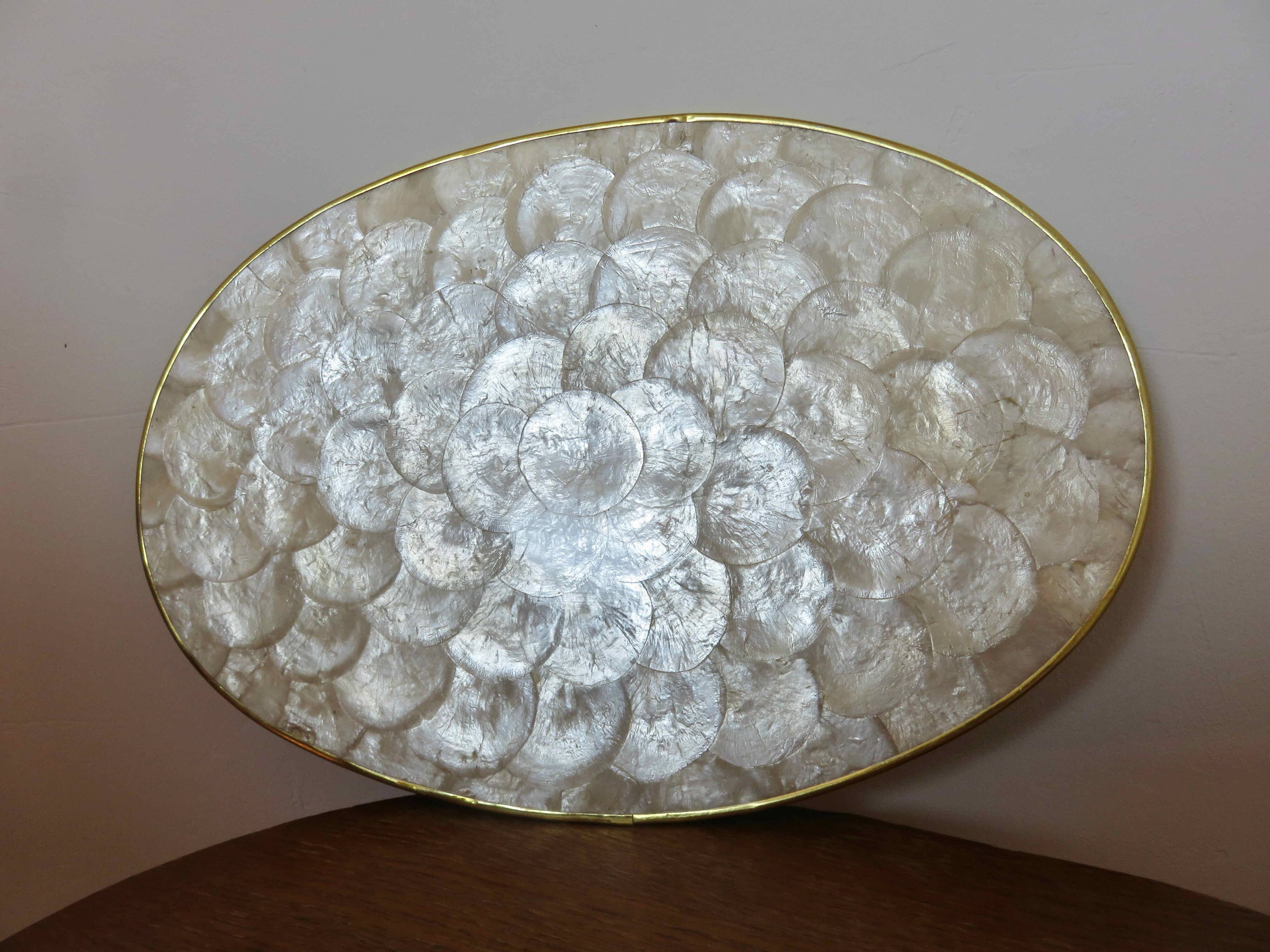 Set of 2 Philippine Capiz Mother of Pearl Placemats