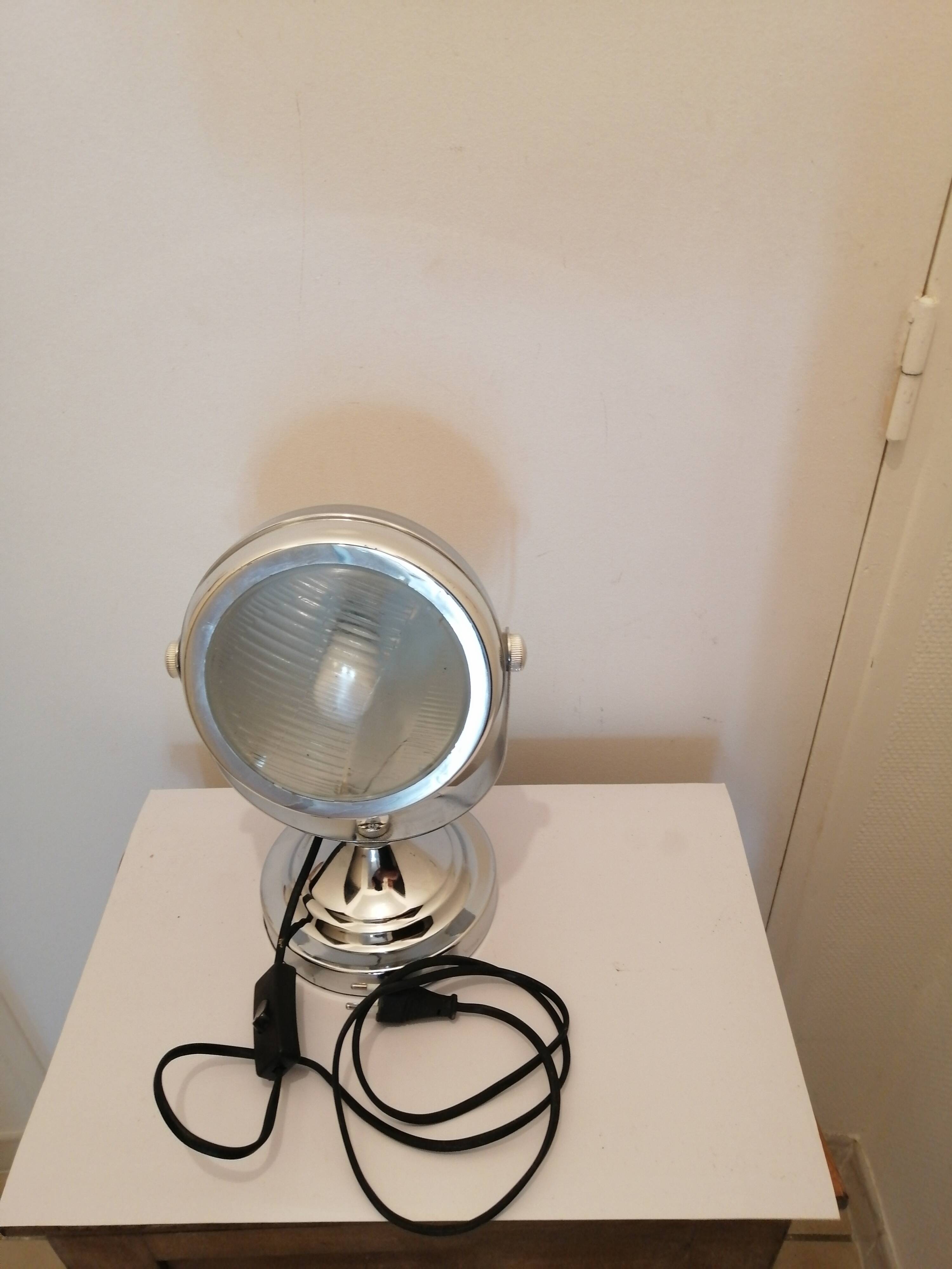 Chrome industrial style headlight lamp