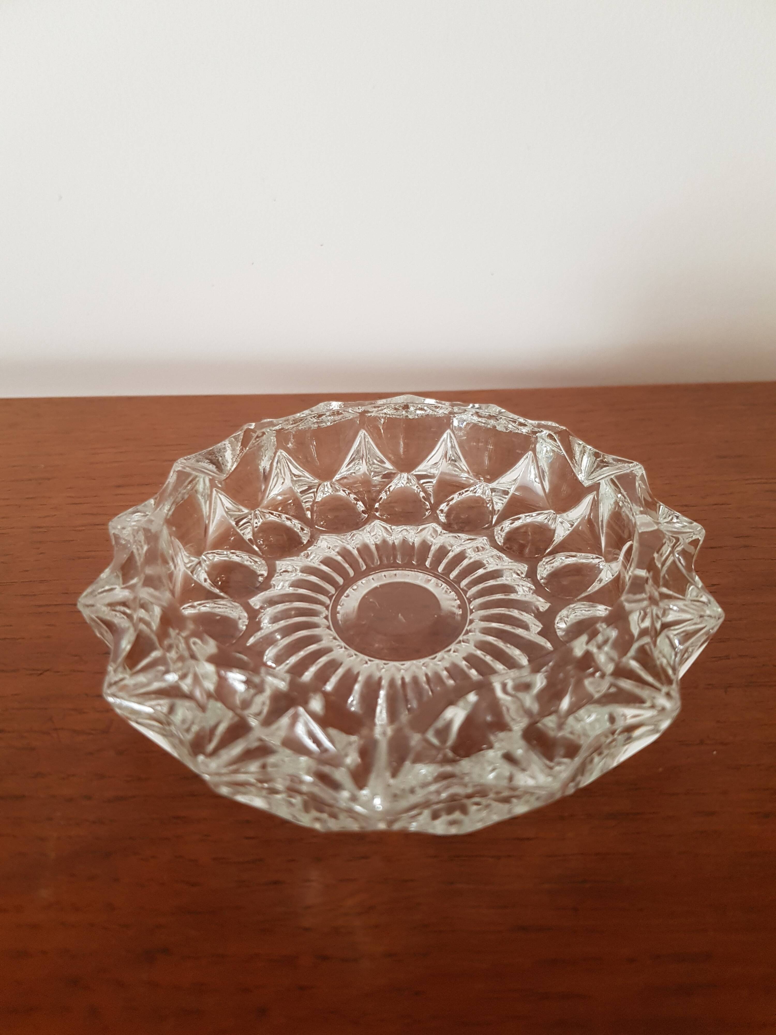 Vintage crystal ashtray