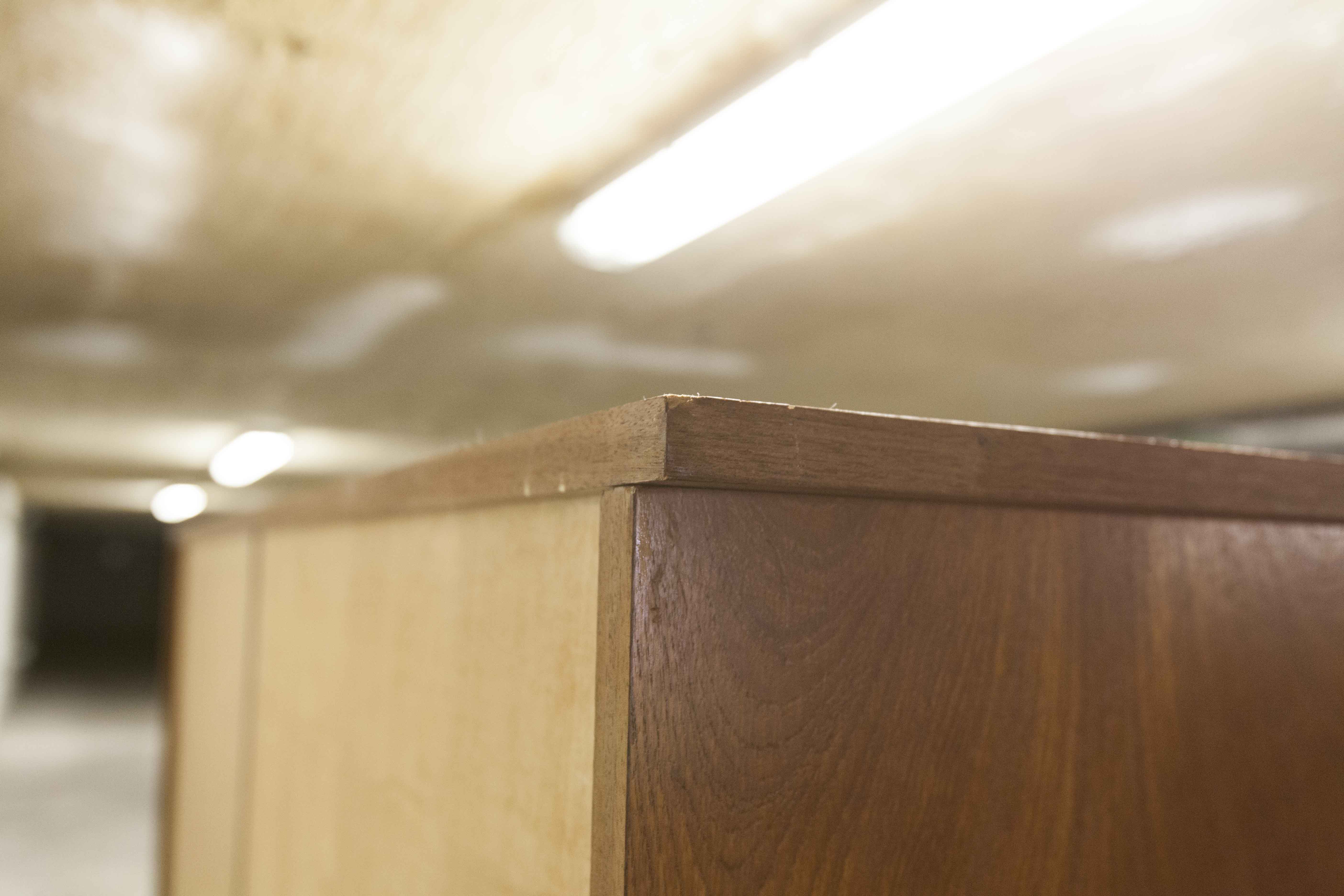 Wardrobe 1970 teak 4 doors half wardrobe half shelf 182 cm