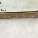 Grand miroir à poser ou trumeau cadre doré bois et stuc - fin XIXe ou début XXe
