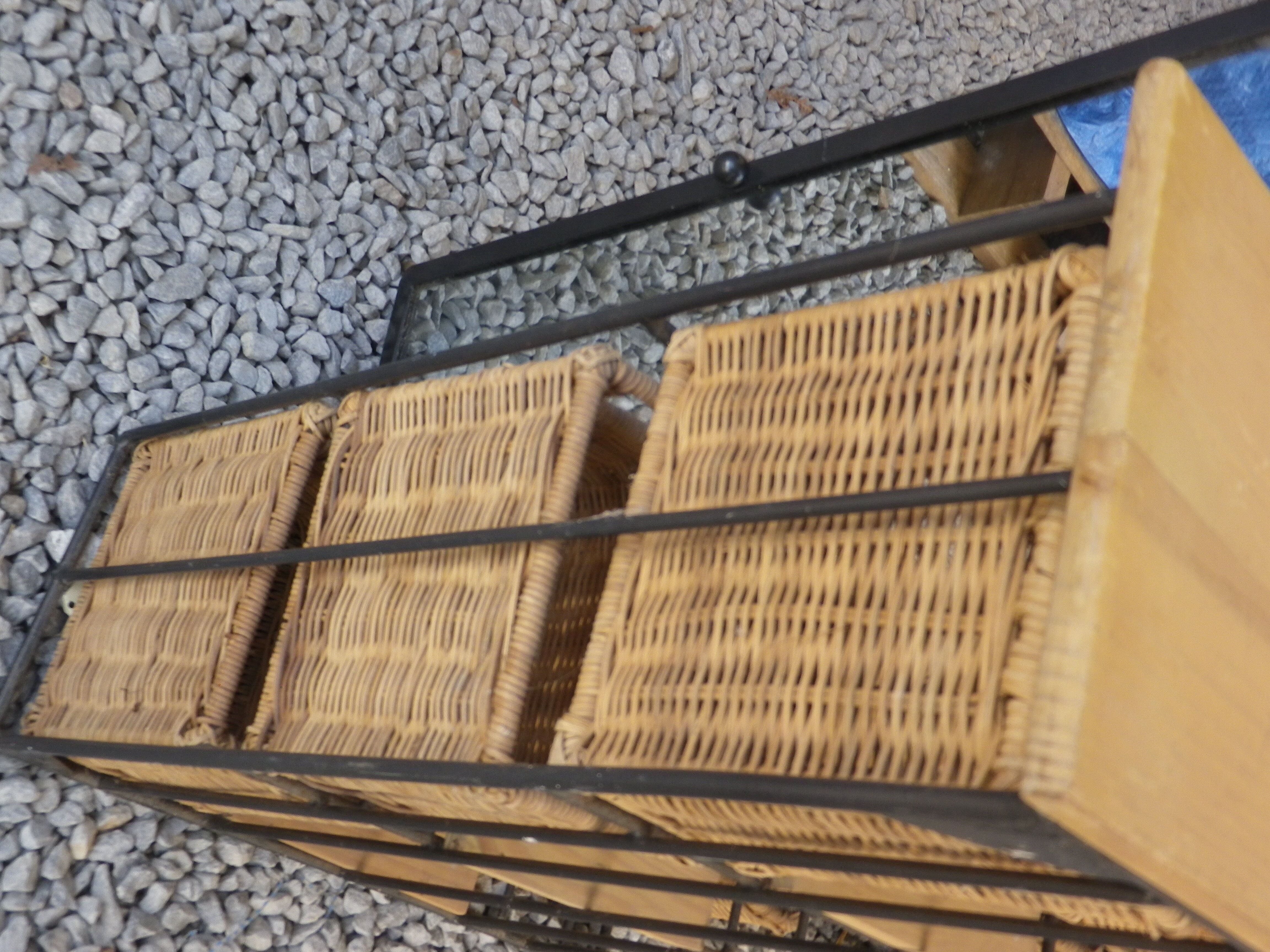 Rattan metal cabinet