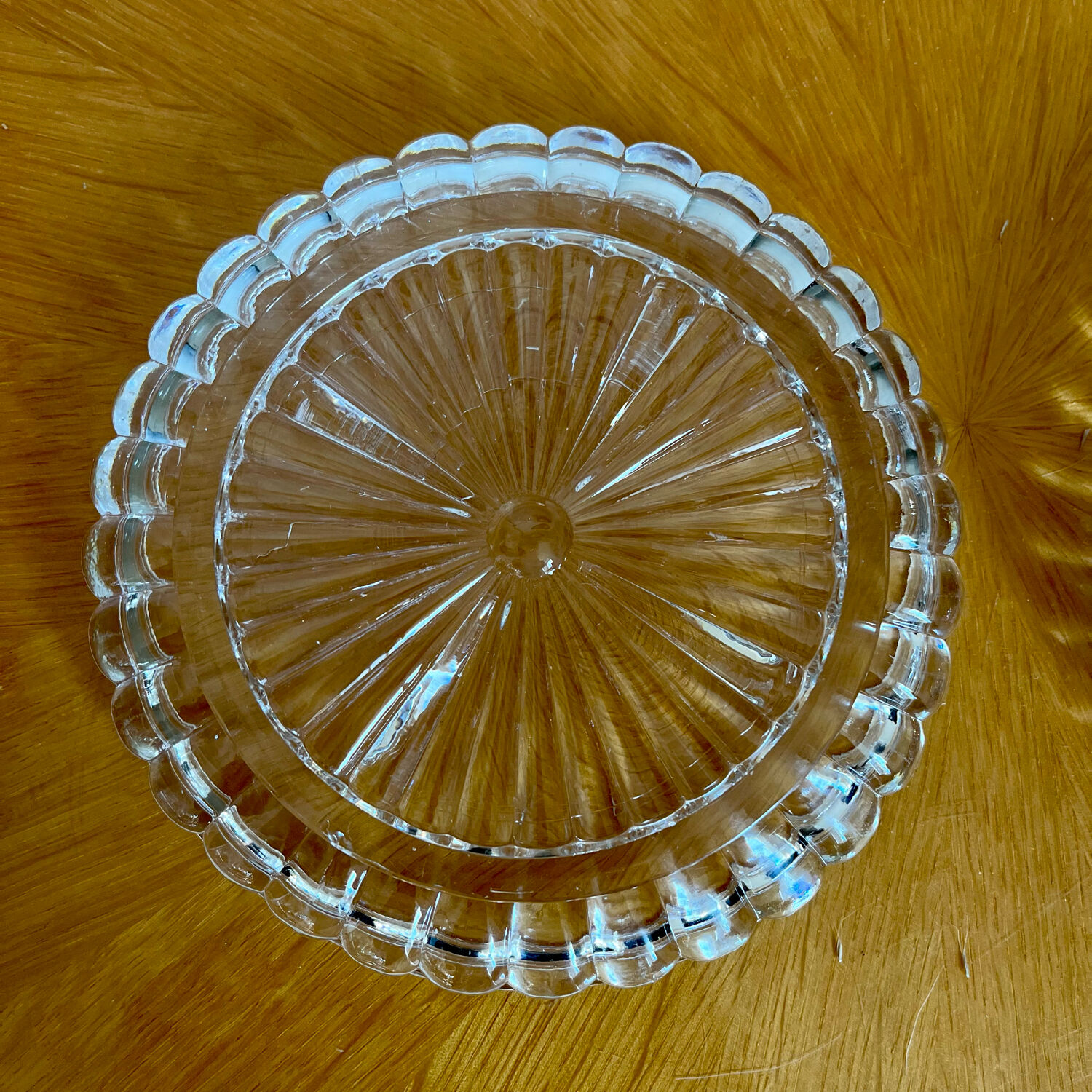 Vintage molded glass empty pocket cups