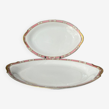 Pair of Limoges B & D serving dishes
