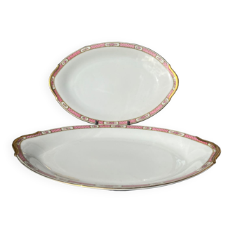 Paire de plats de service Limoges B & D