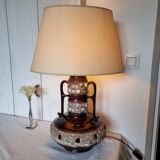French ceramic lamp from the 70s with the "Fat Lava" technique and