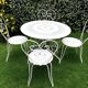 Retro garden furniture in wrought iron from the 1950s.