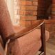 Vintage rust bronze armchair Scandinavian design 1960