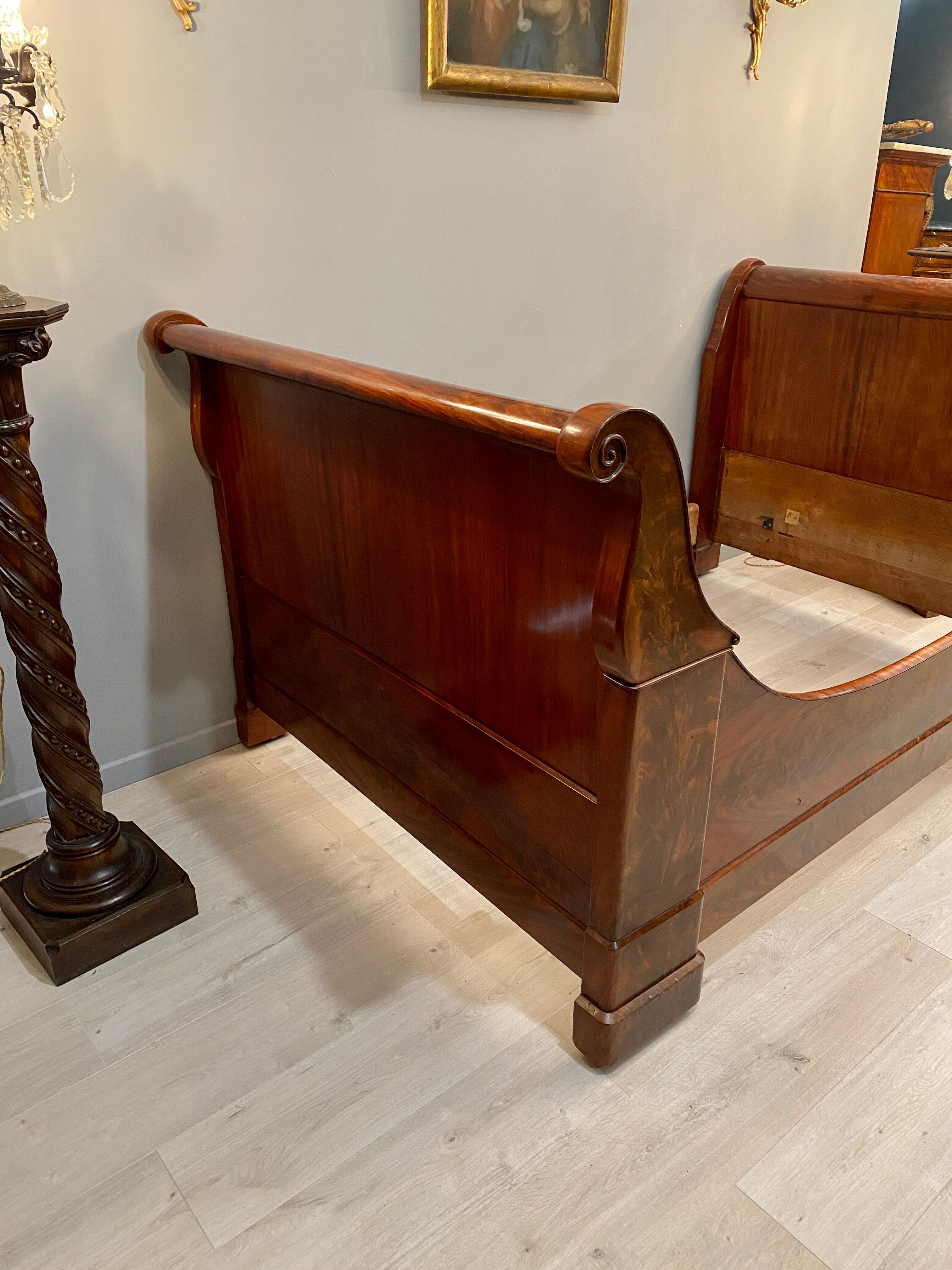 Mahogany Rest Bed Flame of the Louis Philippe XIXth century