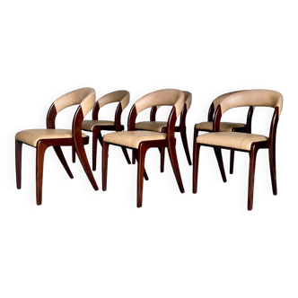 Série de 6 chaises gondoles Baumann