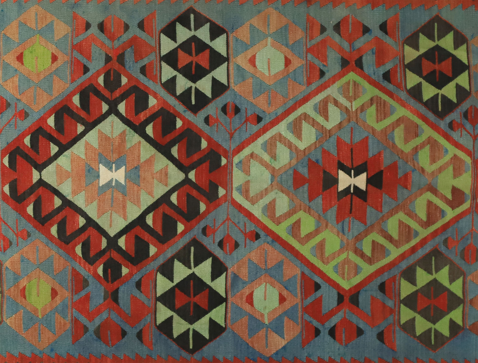 Anatolian handmade kilim rug 320 cm x 169 cm