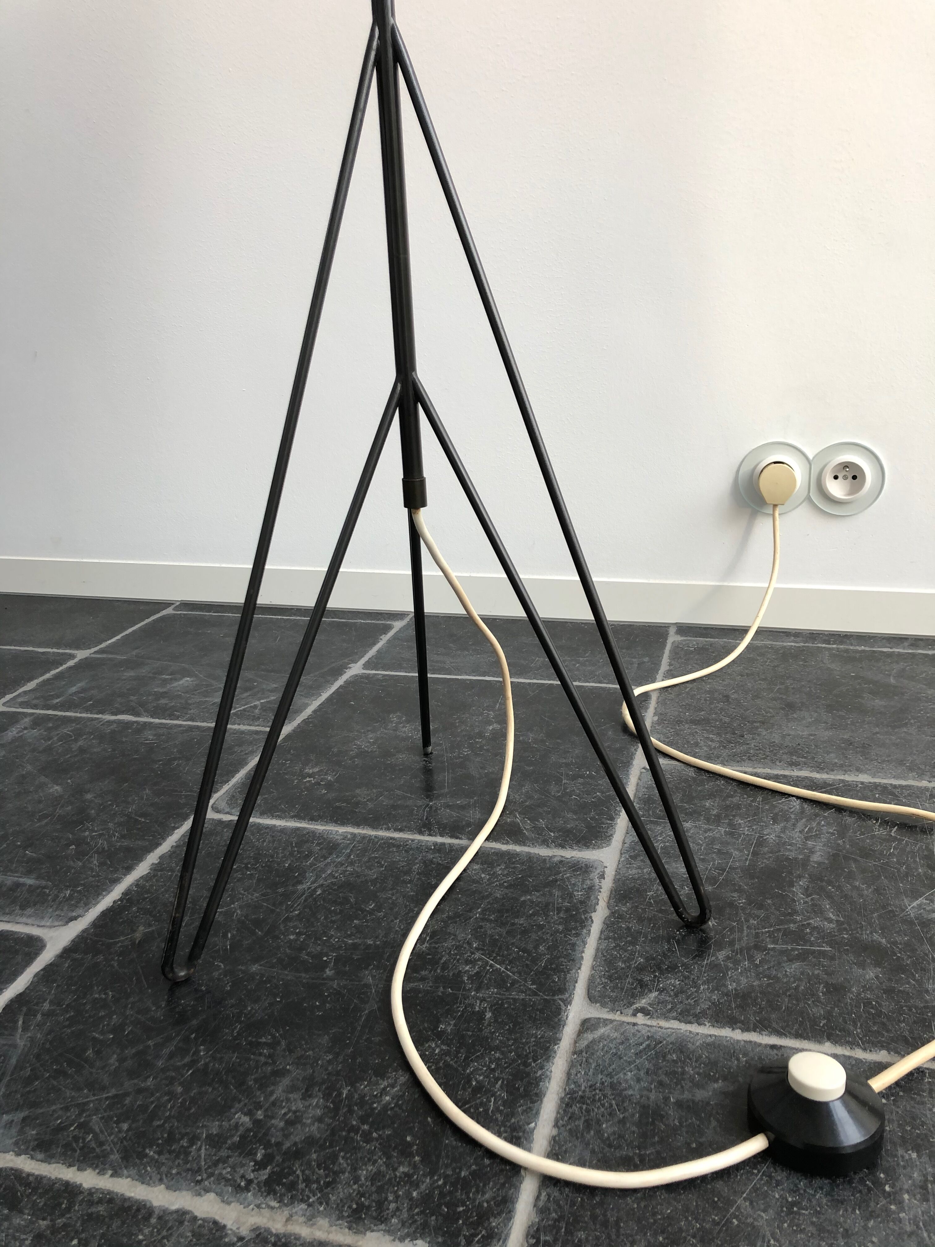 Tripod Cocoon Floor Lamp by H. Klingele for Artimeta, 1950s