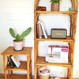 Rattan bedside table bookcase