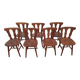 Lot 7 chaises de bistrot bois, année 70/80/90