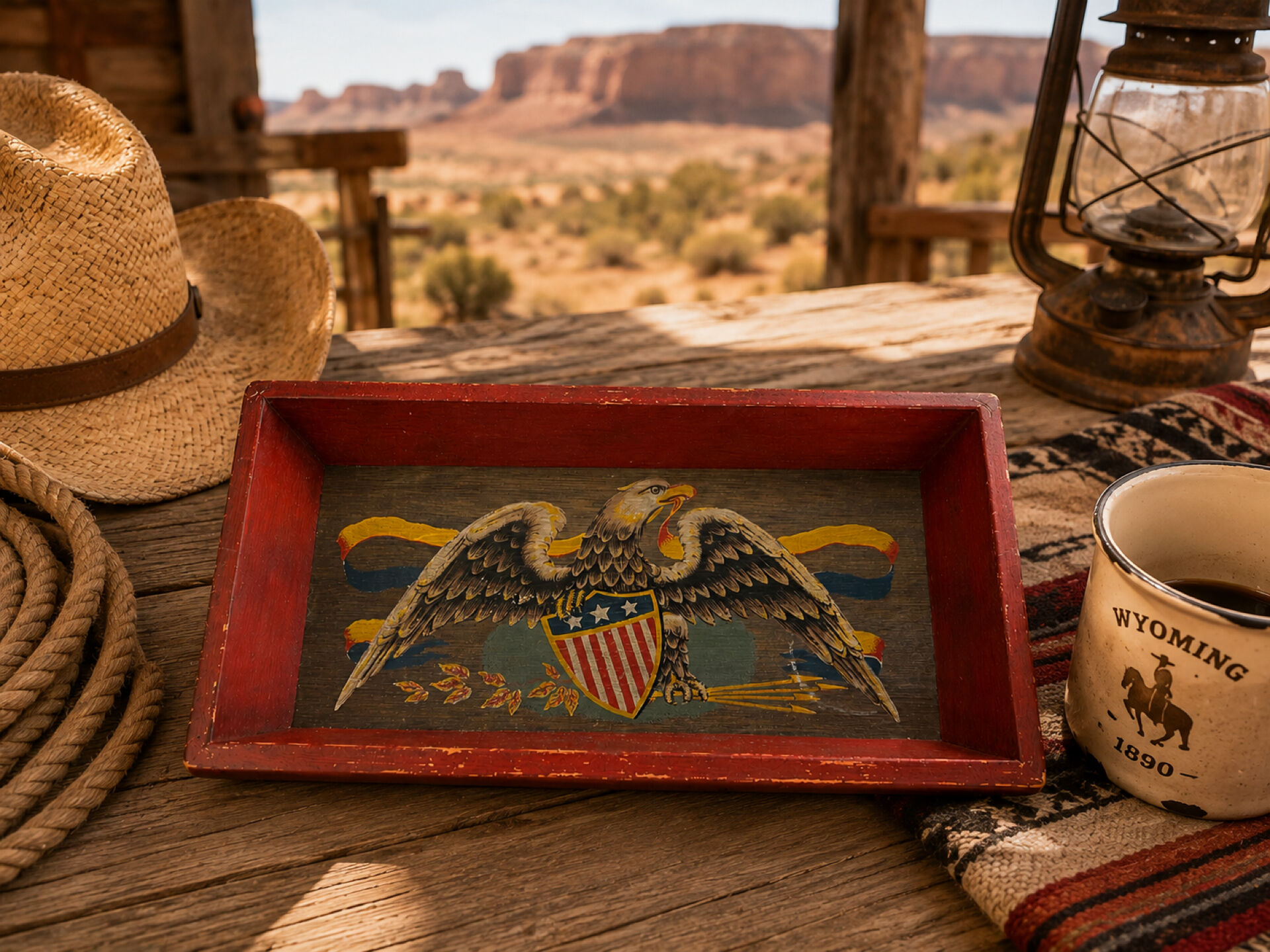 Plateau vintage Yorkraft Inc. – American eagle – USA, 1960s
