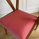 Vintage armchair from the 50s/60s – wood & red faux leather – Scandinavian style