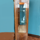 Old Louis XV showcase in marquetry and windows 3 faces early twentieth century