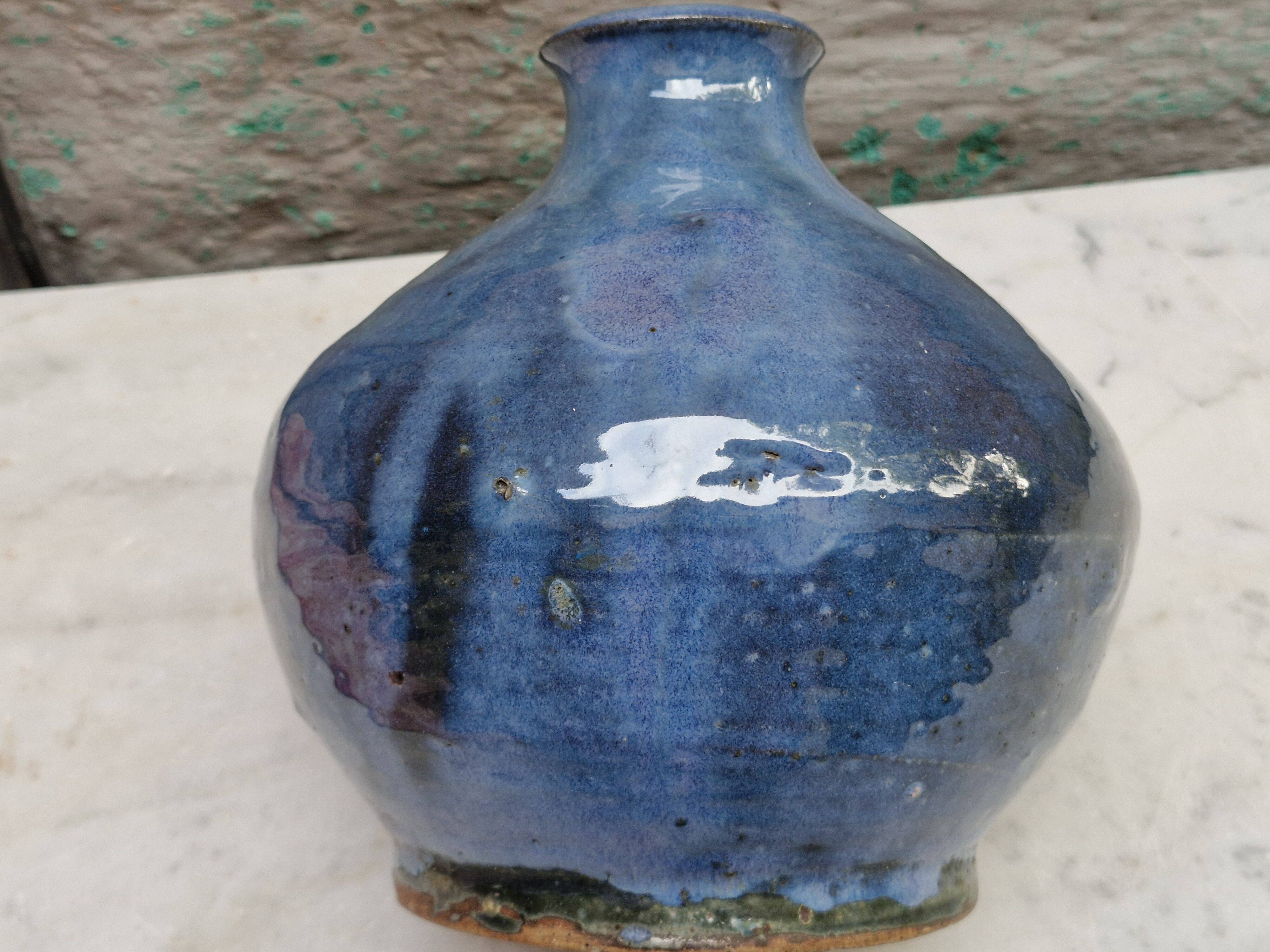 Vintage glazed ceramic vase Signed Z Karbowski