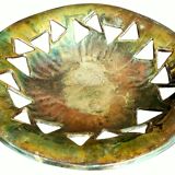 Decorative cup - patinated bronze pocket emptier - Vintage, Design, Brutalist