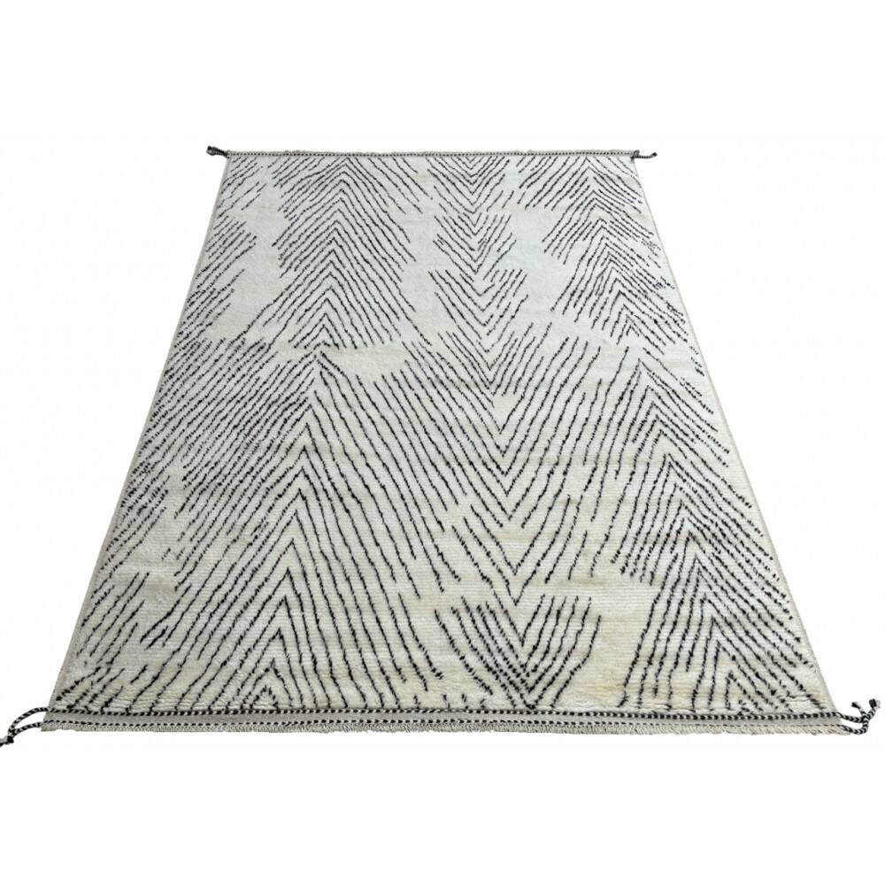 Handmade Moroccan style Rug, 100% Natural Wool. Modern Beni Ourain Carpet
