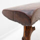 Rustic brutalist tripod stool in wood - Natural shape - 1950s/60s
