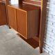 1950s Italian mid-century teak floor-to-ceiling wall unit