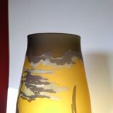 Multi-layered art nouveau glass vase