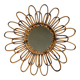 1950s rattan sun mirror France