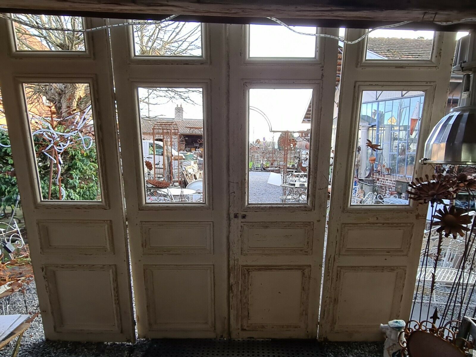 Glazed separation doors in fir