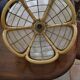 Rattan and mother-of-pearl lamp