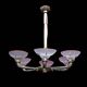 Important Art Deco chandelier in gilded bronze
