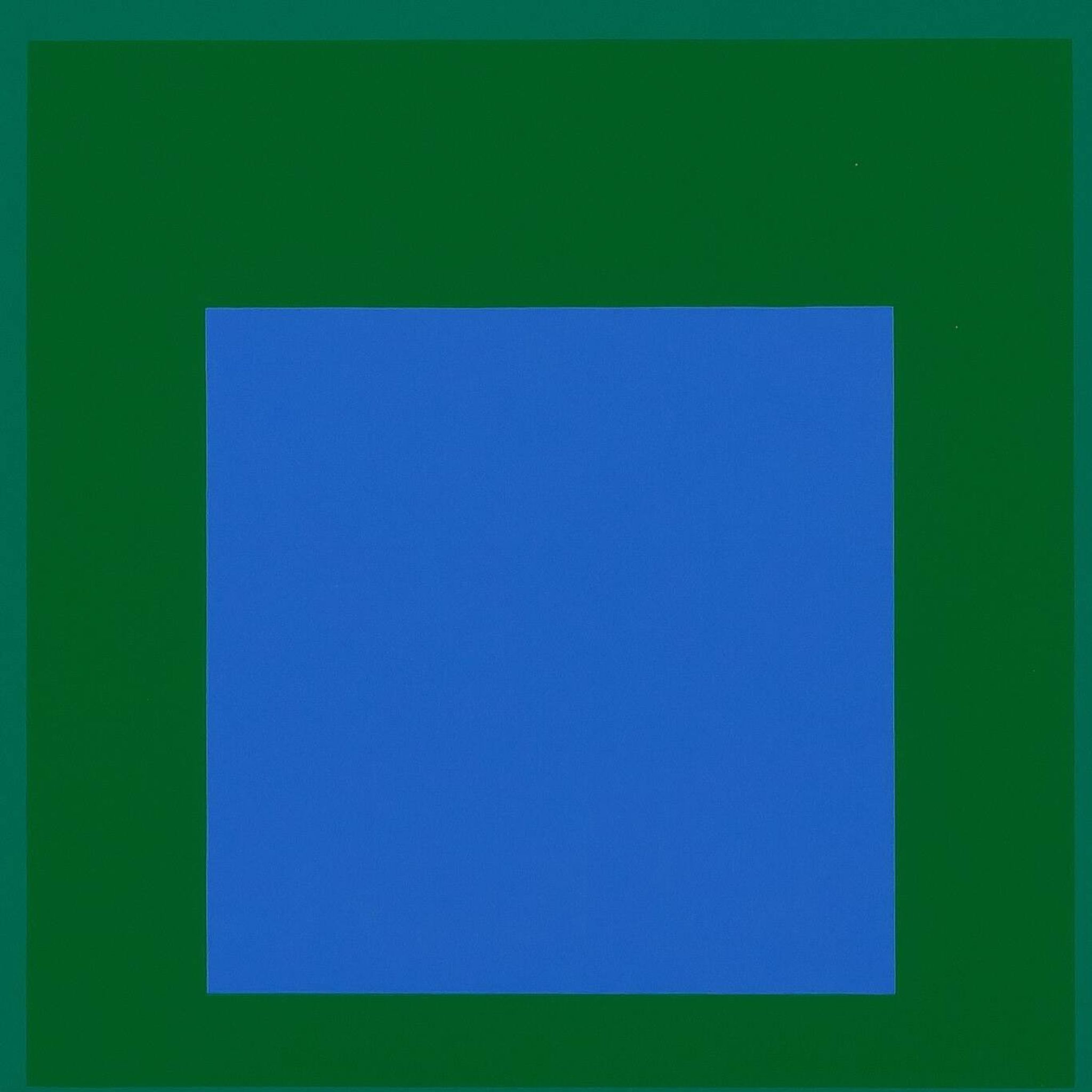 Josef ALBERS: Homage to the Square, Blue Look - Colour Screen Print