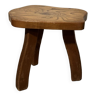 Brutalist solid wood stool