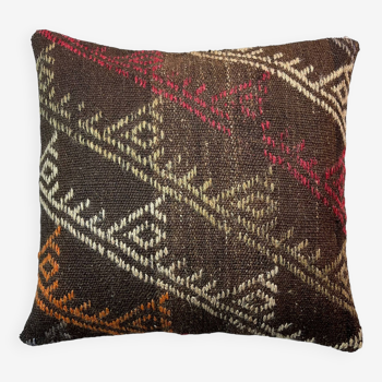 Housse de coussin kilim turque vintage, 55 x 55 cm