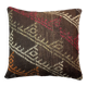 Vintage turkish kilim cushion cover , 55 x 55 cm