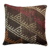 Vintage turkish kilim cushion cover , 55 x 55 cm