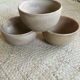 Series of 3 sandstone bowls