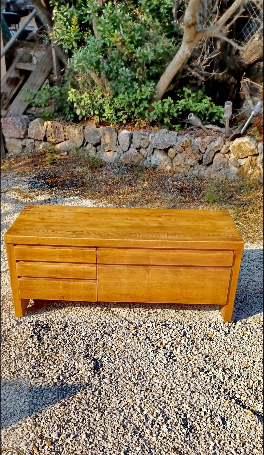vintage Pierre CHAPO elm sideboard 1950