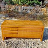vintage Pierre CHAPO elm sideboard 1950
